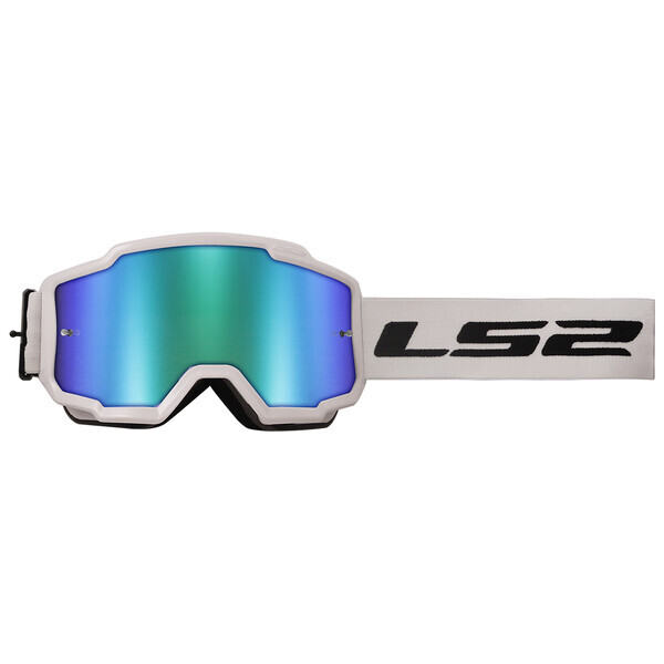 LS2 LS2 CHARGER GOGGLE WHITE WITH H-V GREEN IRID.VISOR